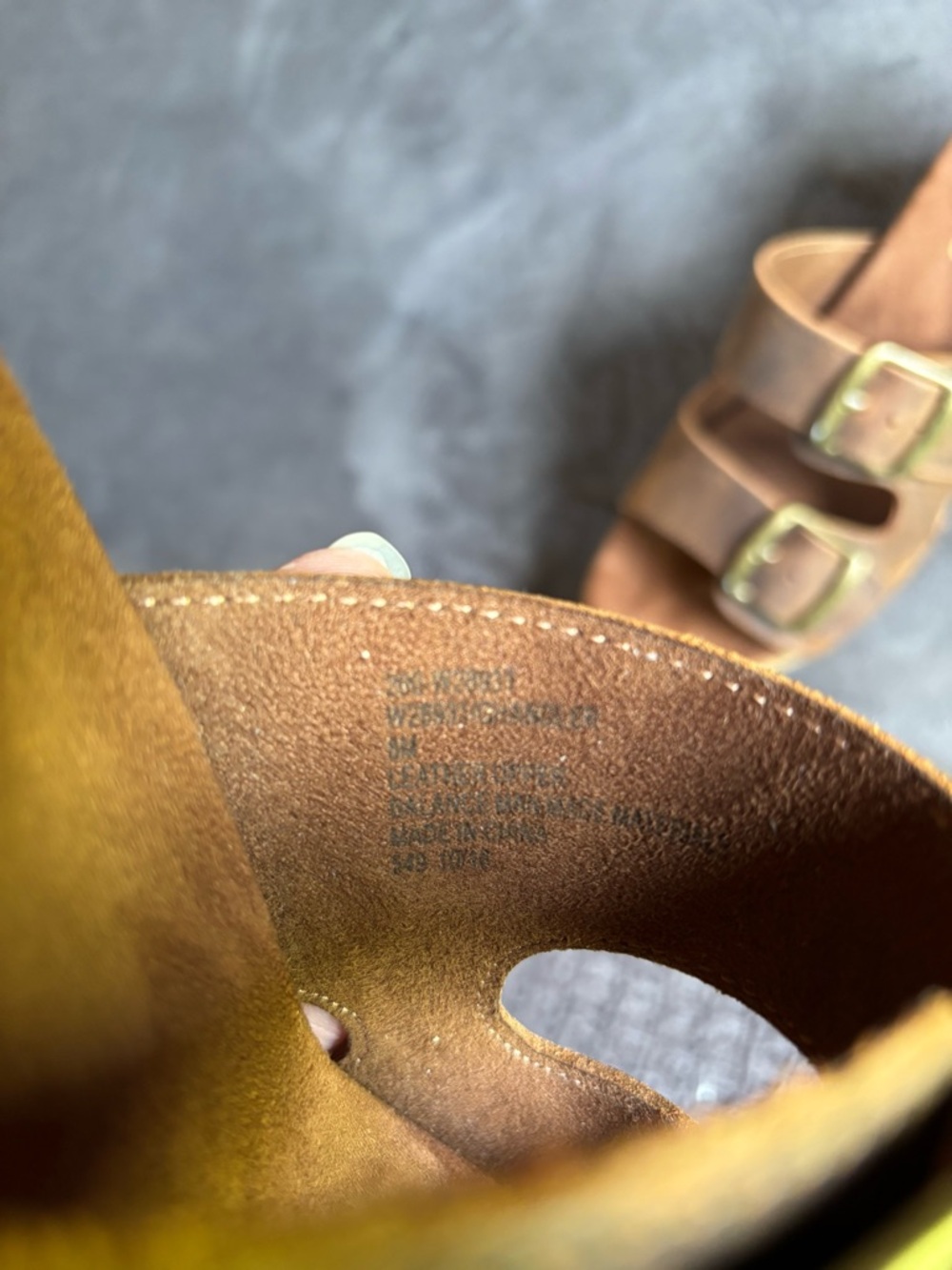 White Mountain Footbeds Chandler Brown Cork Wedge Double Strap Sandals, Size 8 - Picture 8 of 9